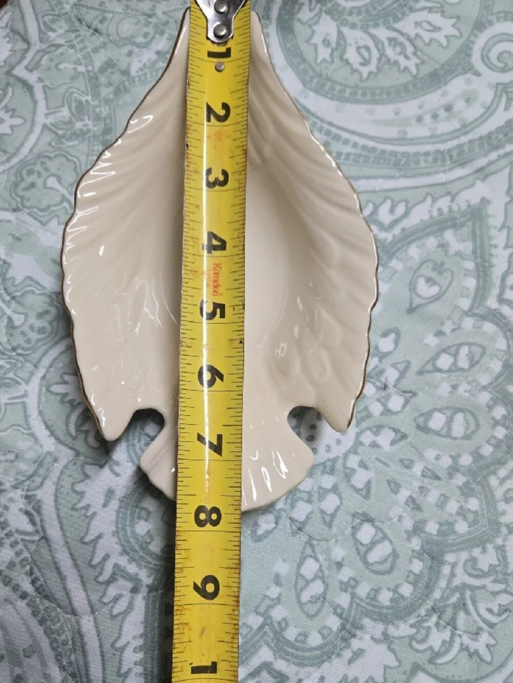 Lenox Porcelain Dove Dish Bowl with Gold Rim